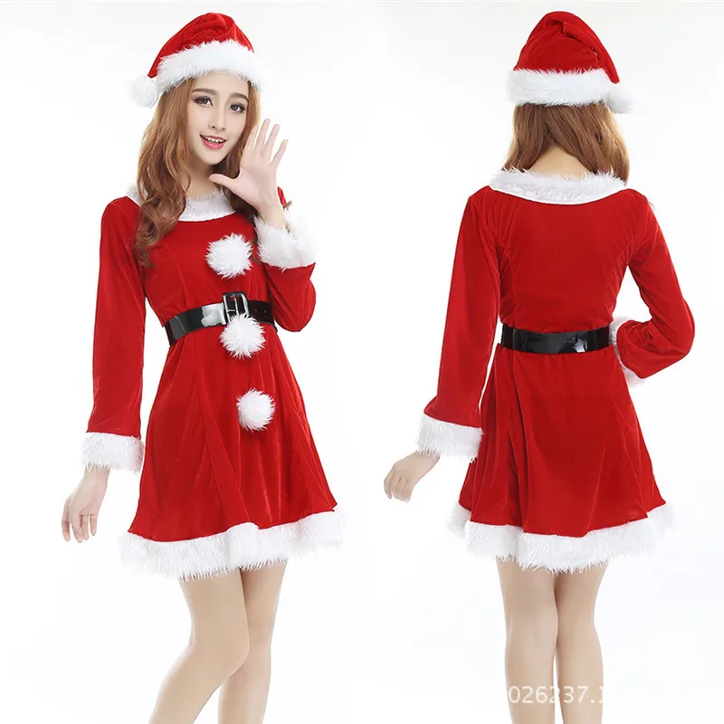 

Sweetie Cosplay Costumes Fashion Miss Claus Dress Suit Women Christmas Fancy Party Dress Santa claus charming amazing dress