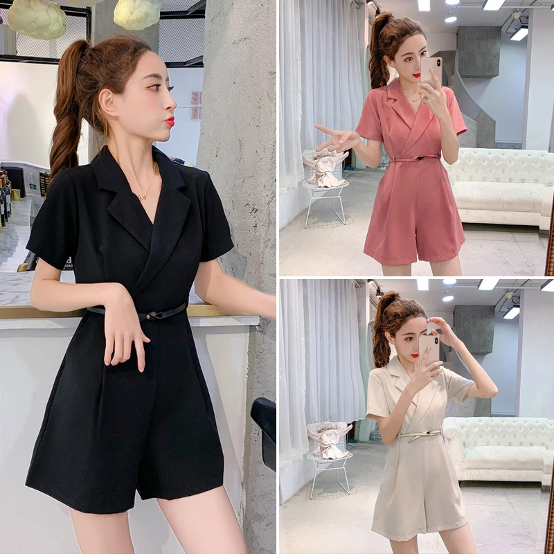 Корейские модные блейзеры с коротким рукавом офисные женские свободные