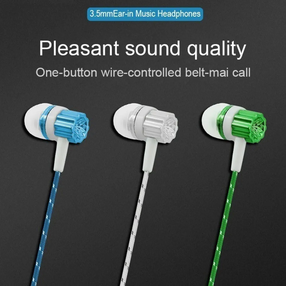 Wired In Ear Earphone Handsfree Sport Earphones With Microphone In-ear Gaming Headset Cheap Gamer Music Earbuds For Smartphone |