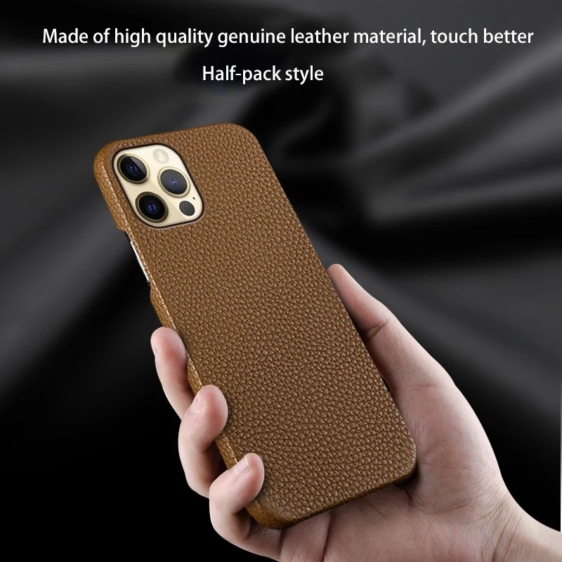 

Genuine Leather Mobile Phone Cases for iPhone 13 Pro Max 12 Mini 11 X XR XS MAX 6 6S 7 8 Plus Back Cover Case Accessories