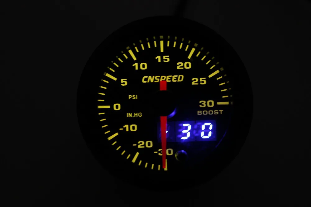 " 52 мм 7 цветов светодиодный автомобильный турбо Boost Gauge PSI метр аналоговый цифровой DuaDisplay автомобильный измеритель с датчиком и регулируемым контроллером
