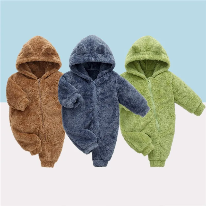 

Детский флисовый комбинезон на молнии, на возраст 0-24 месяца