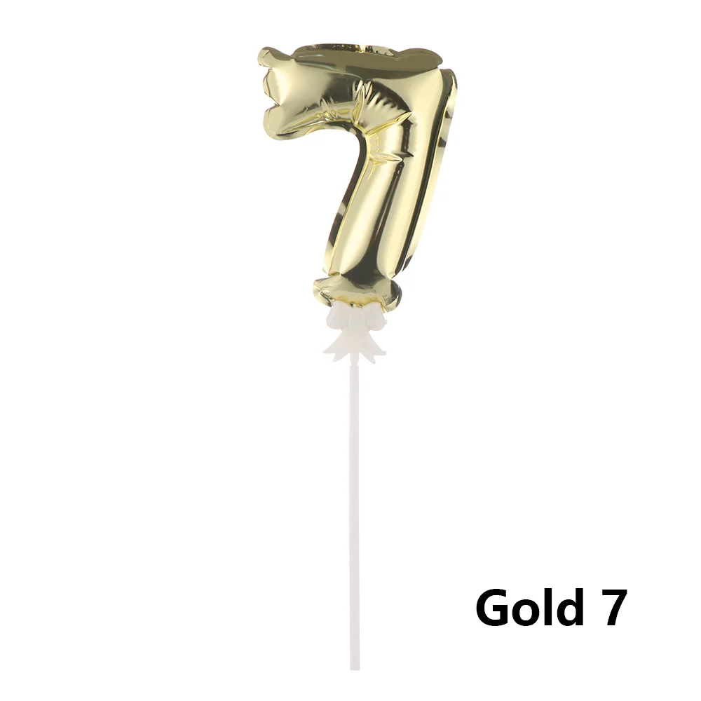 gold 7 1pc 1/3 шт цветные акриловые из метала золотого цвета номер торт Топпер Baby Shower Детские сувениры на день рождение подарки инструменты для украшения праздника вечерние поставки - Цвет: gold 7 1pc