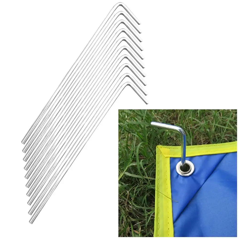 Прочные колышки для палатки 10 шт. металлические стальные прочные сверхпрочные