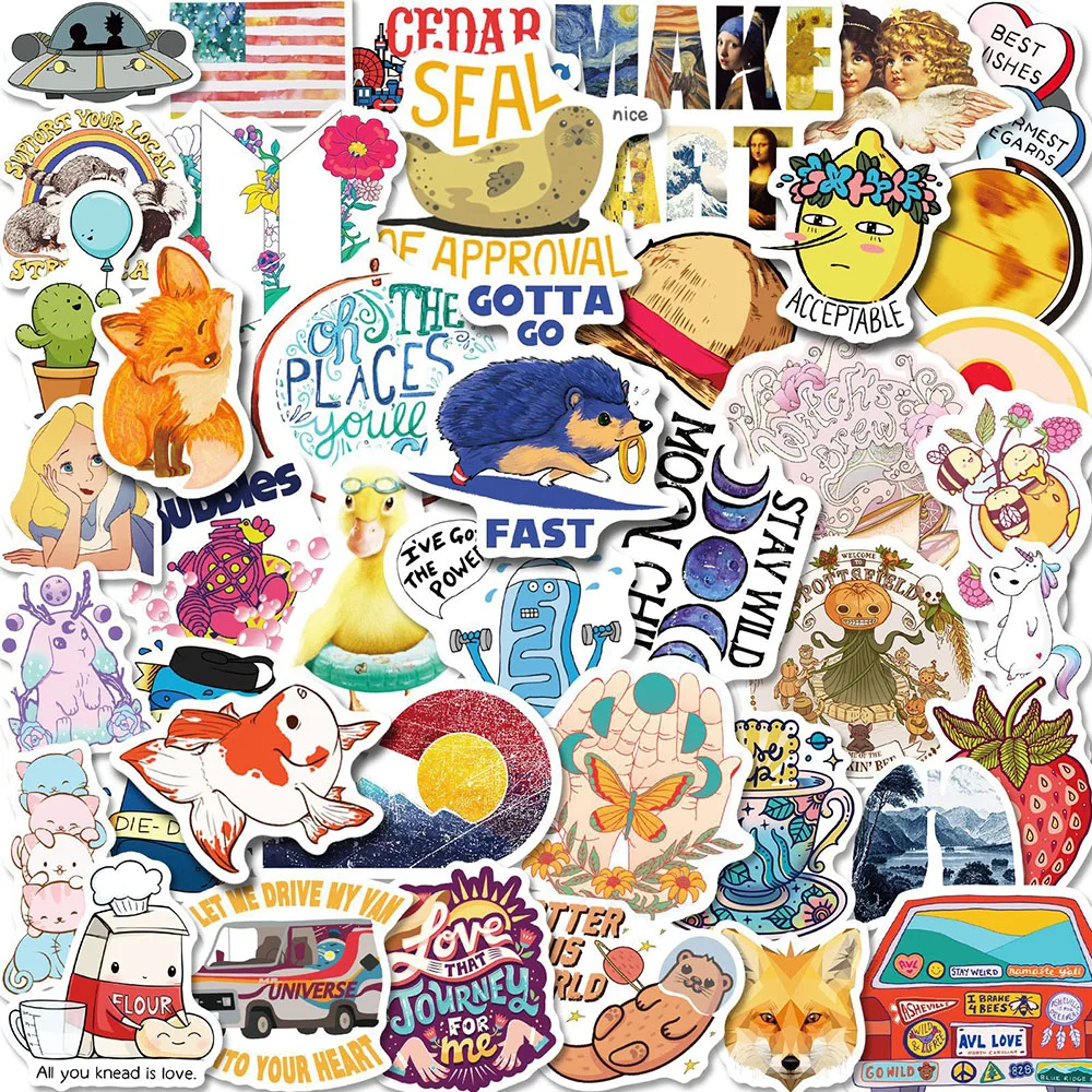 

Наклейки VSCO с милыми мультяшными животными, 10/30/50 шт.