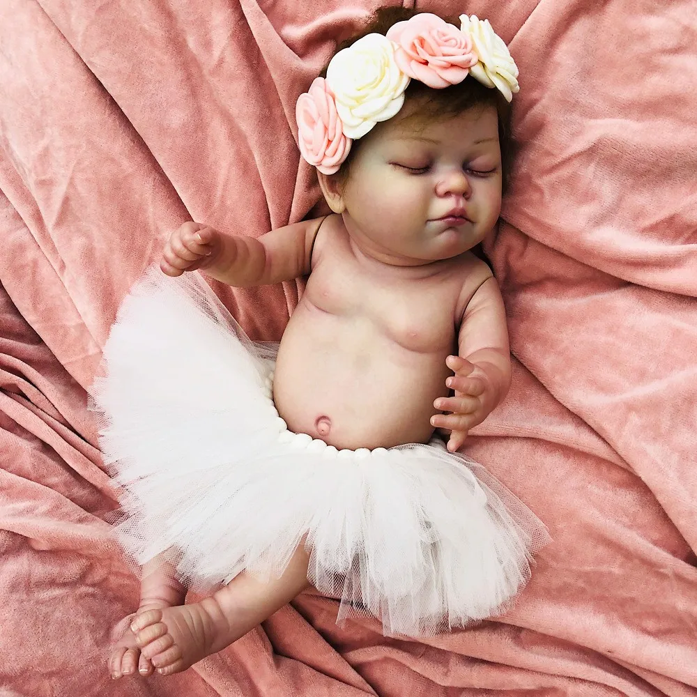 Reborn BabyDoll 20 дюймов реалистичные куклы для новорожденных силиконовые ручной