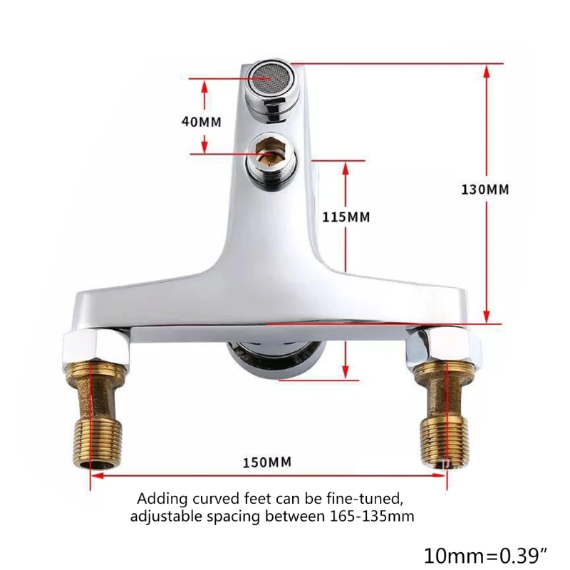 

Triple Bathtub Hot and Cold Mixing Water Faucet Sink Spray Shower Head Deck Mounted Basin Mixer Taps Home Improvement Accessory
