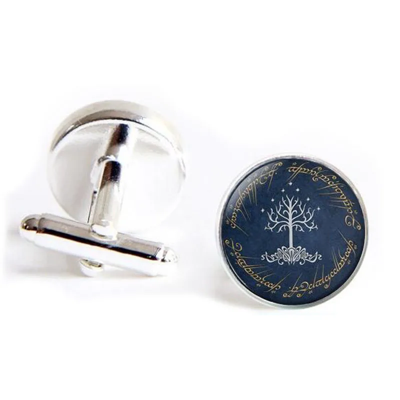 

Fashion 1Pair/set Mens Cuff Links Vintage The White Tree of Gondor Design Cuff Link Retro Men Accessories Cufflinks Jewelry