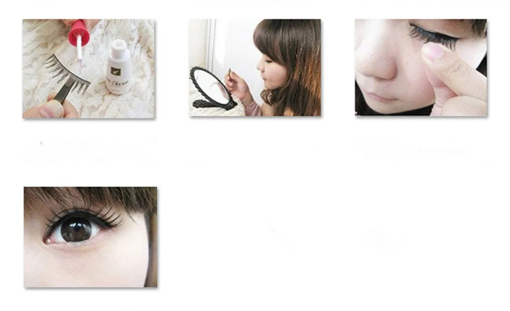 Накладные ресницы 10 пар в комплекте Двойные накладные из натурального плотного