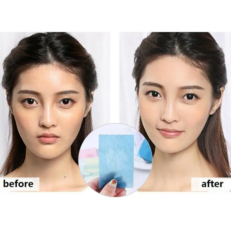 50/100pcs Protable Green Face Matting Wipes Absorbing Oil Paper Sheet Blotting Absorbentes Papel Control Faciale P6G1 | Красота и
