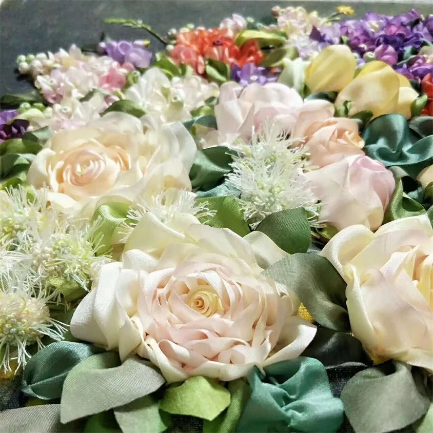 Лента с вышивкой из 100% чистого шелка 20 мм 45 цветов|Ленты для шитья| |