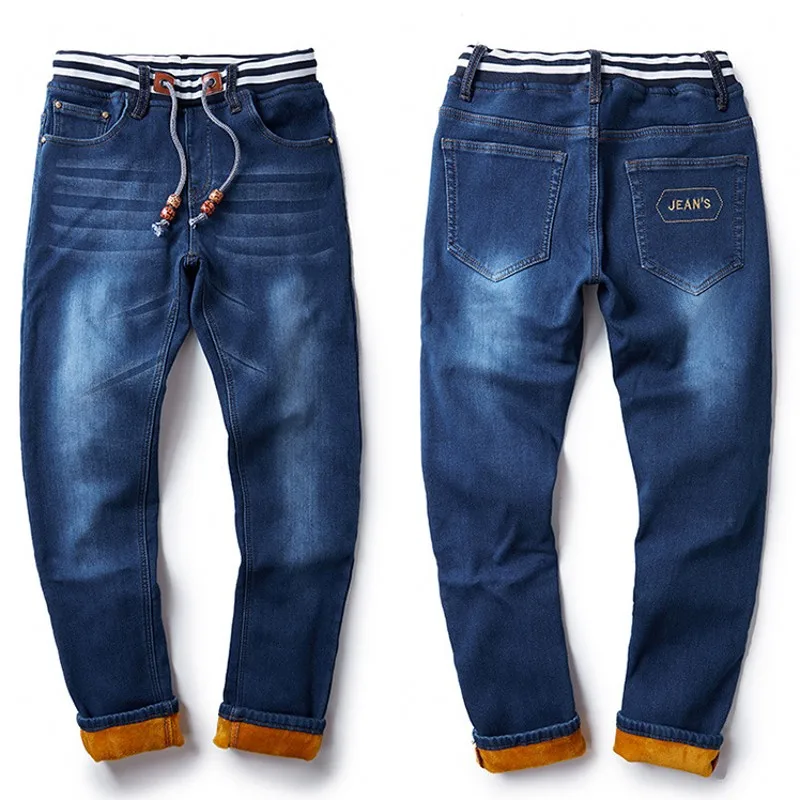 

Winter plus velvet Fleece plus size men jeans 8xl 4xl 6xl 48 mens pants cotton top quality Fleece long trousers thick long jeans