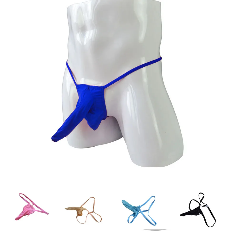 Сексуальные мужские трусики вискозное нижнее белье сумка для пениса стринги и 16