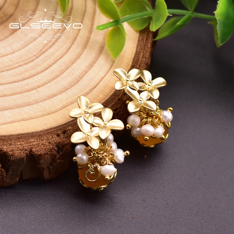 Женские серьги из серебра 925 пробы с натуральным жемчугом|Серьги-подвески| |