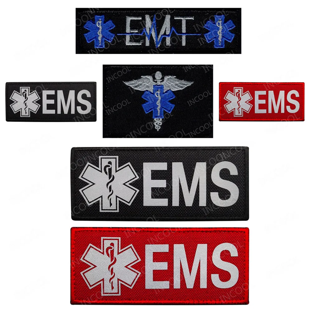 ЕМТ EMS ИК Светоотражающие первой помощи парамедик Star Of Life заплата вышивки патчи
