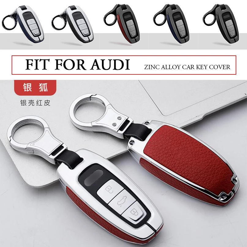 

Zinc Alloy Smart Key Fob Cover Case Holder For 2018 2019 Audi A6L A8L A6 A7 A8