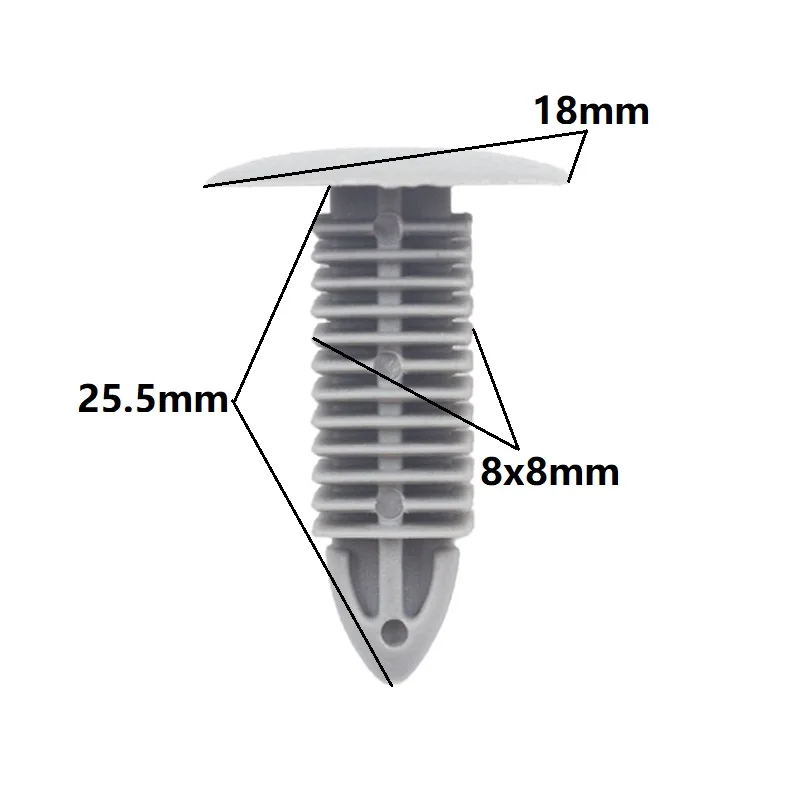 

30 шт. 6 мм 7 мм 8 мм серые пластиковые заклепки автомобильные крепления для кузова новые для автомобиля авто бампер крыло