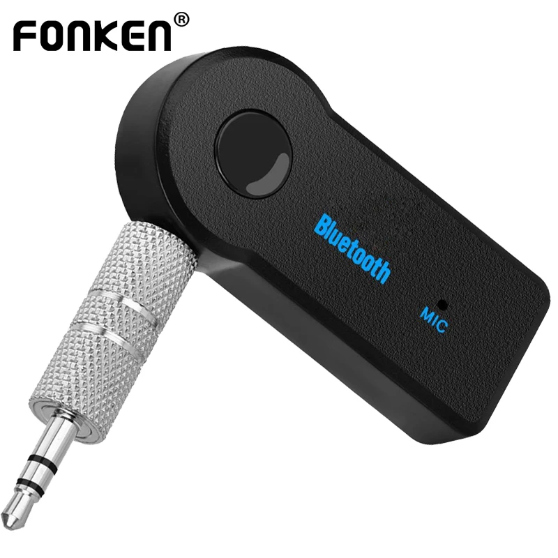 FONKEN Bluetooth адаптер 3,5 мм автомобильный комплект музыка Bluetoth приемник беспроводной аудио адаптер наушники Mp3 AUX передатчик синий зуб