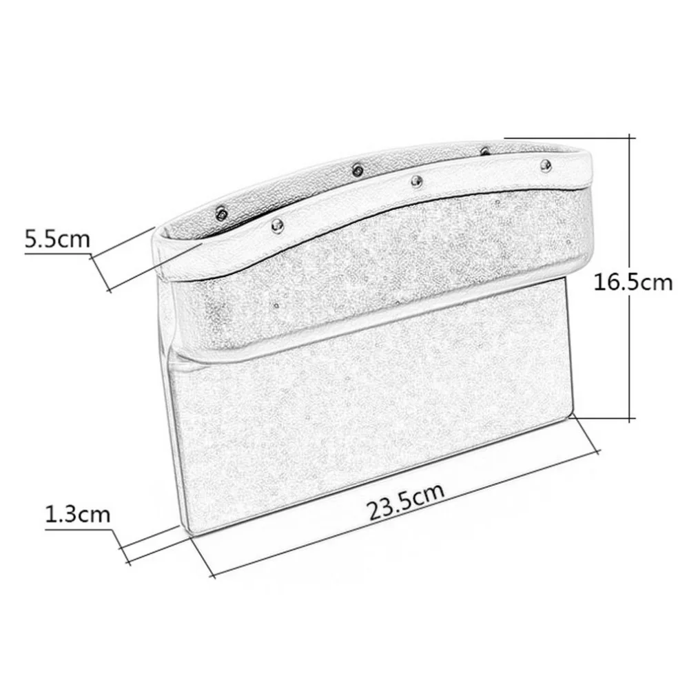 

Universal Car Seat Crevice Storage Box PU Leather Car Organizer Cup Holder Auto Gap Side Pocket for Stowing Tidying