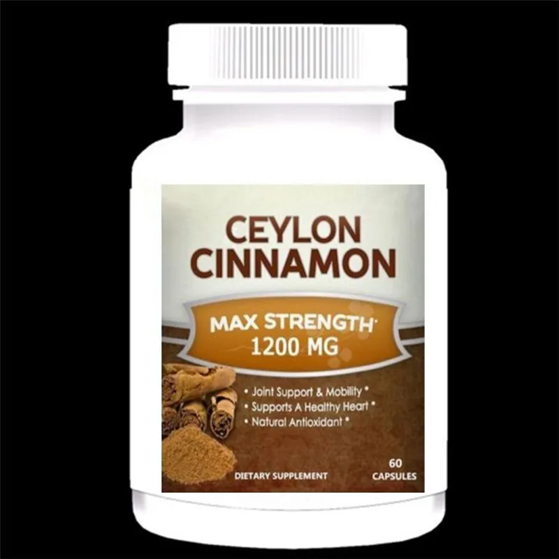 Чистый Натуральный Порошок цейлонской корицы 1200 мг × 100 шт./бутылка для улучшения