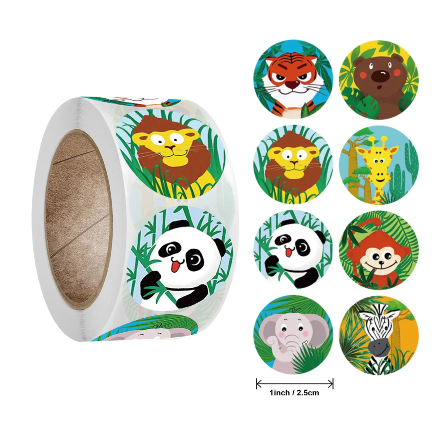

500 Pcs/roll Sticker Fun Motivation Cat Dog Stickerfor School Teacher Student Stationery Stickers Kidsgift