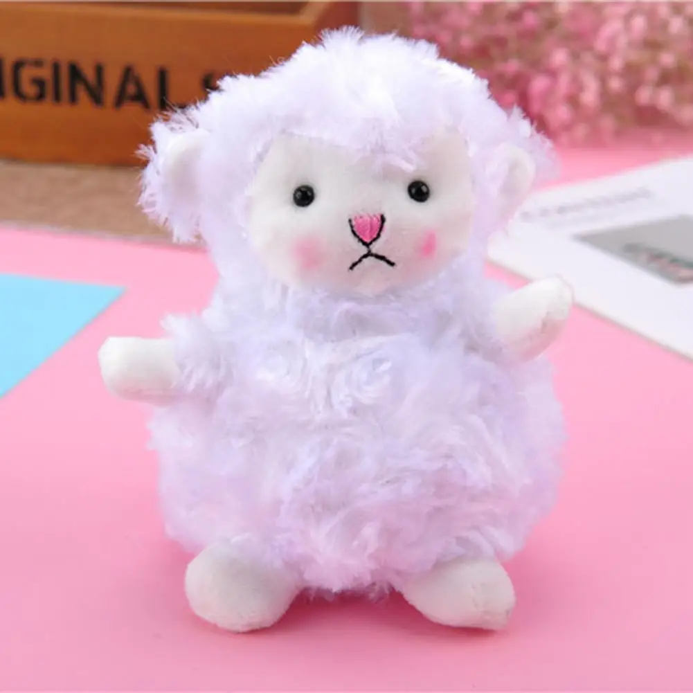 

Hanging Plush Lamb Stuffed Doll Toy Bag Pendant Keychain Key Holder Decor
