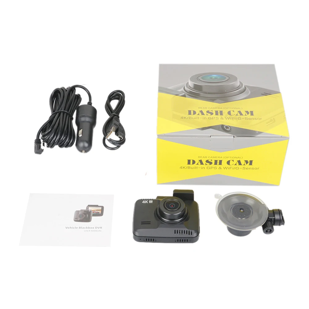 GS63H 4K Встроенный GPS WiFi Автомобильный видеорегистратор для транспорта с двумя