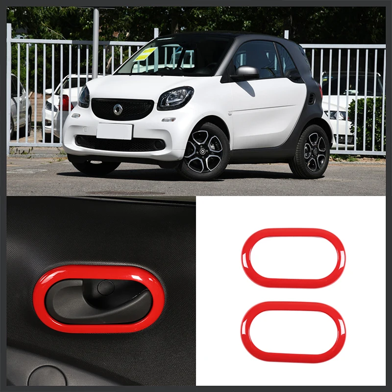 

Car Styling For Smart 453 Forfour Fortwo 2015-2020 ABS Car Inner Door Bowl Handle Decoration Stickers Car Interior Accessories