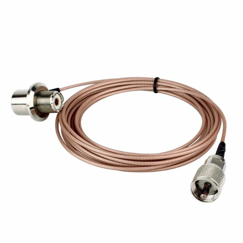 Коричневый коаксиальный кабель для радиоантенны RG316 PL259 UHF Male к разъему So239 16 футов