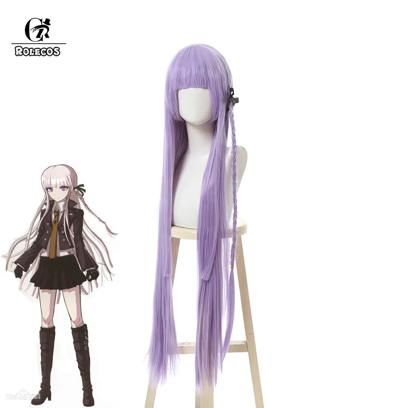 ROLECOS игры Danganronpa Косплэй волос Kirigiri Киоко Для женщин для косплея данганронпа