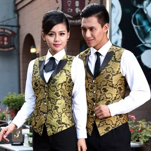 Униформа для отеля, осенне-зимний жилет для кухни, официантки для ресторана, одежда для гостиничного магазина, жилет 1 шт.