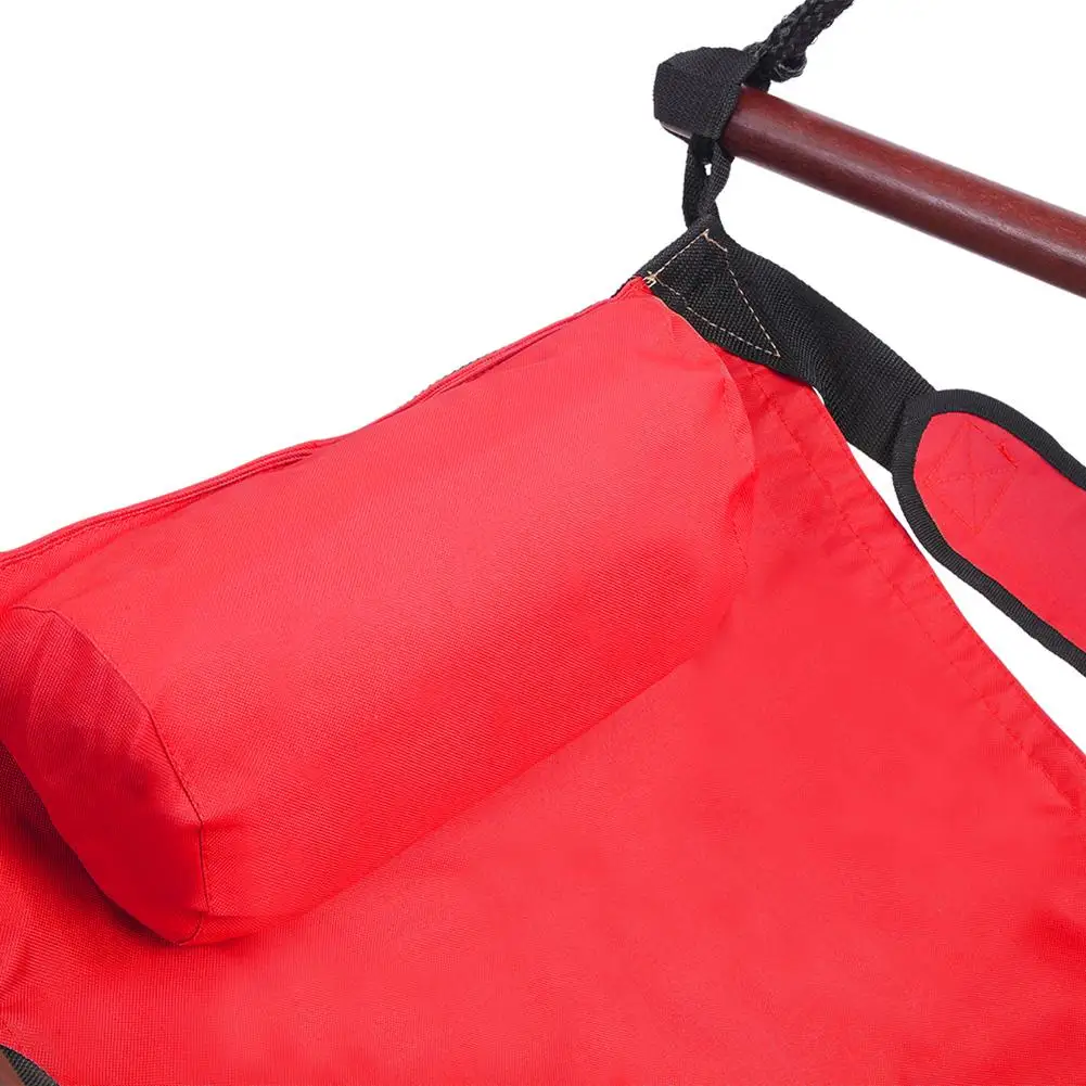 

High Strength Hanging Chair Cacolet with Foot Hammock Rest+Armrest Red