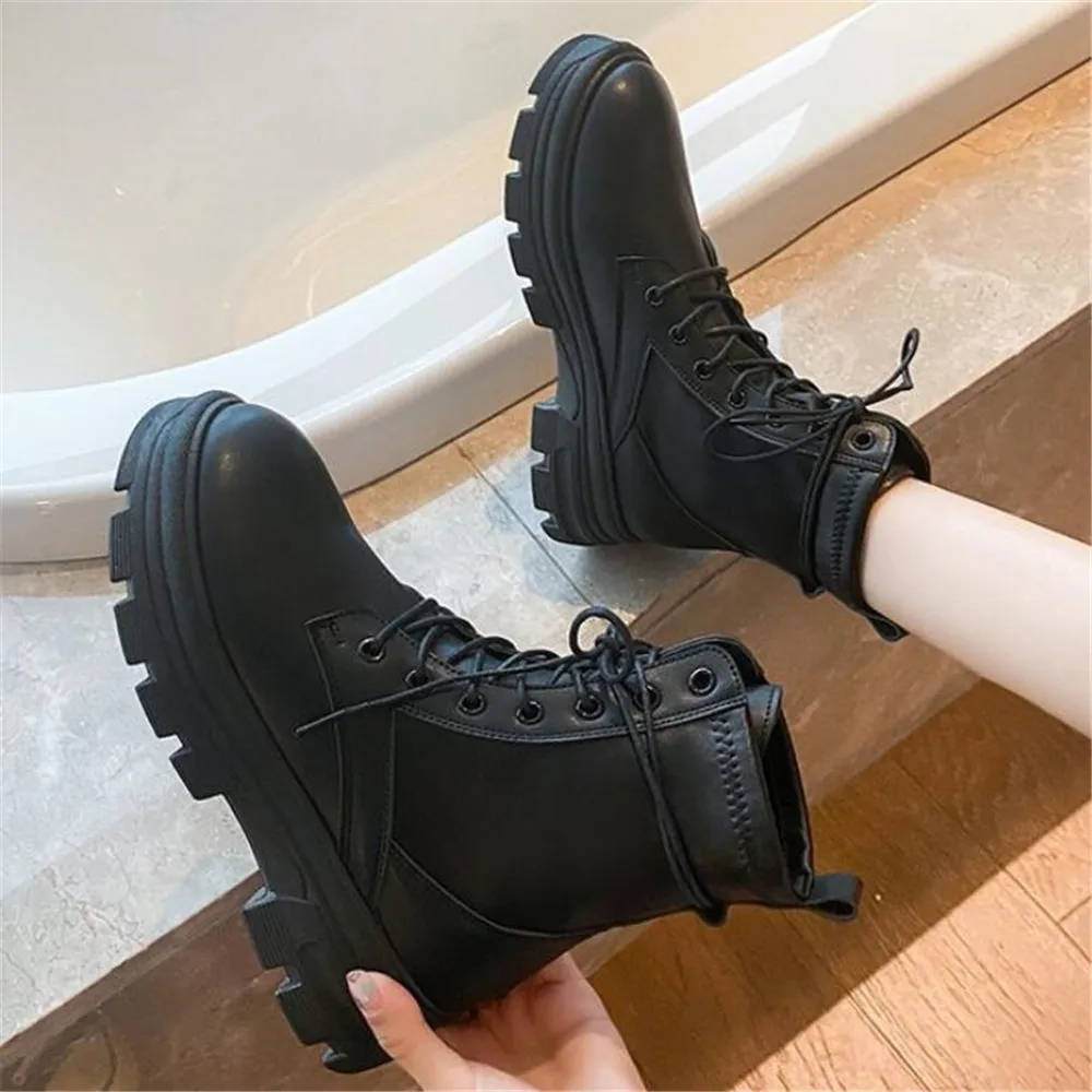 

Riding boots women's autumn winter new all-match thick-heel platform platform women boots zapatos de mujer ankle boots for women
