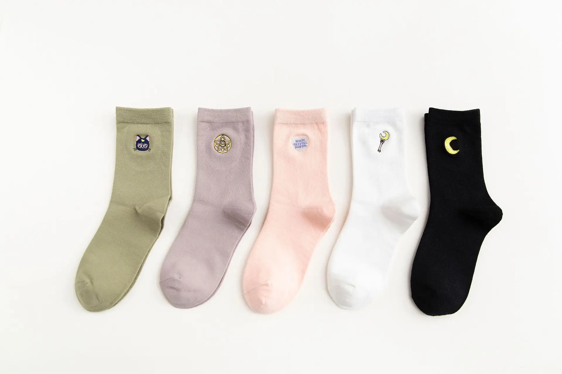 Autumn Cute Japanese Harajuku Woman Socks Planet Magic Array Embroidery Long Socks Korean Women Style Kawaii Girls Socks Gifts