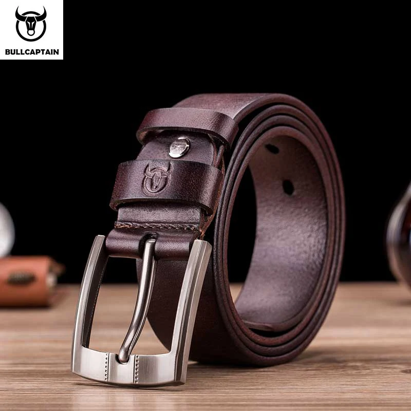 

BULLCAPTAIN leather belt thick young middle-aged first layer cowhide men's casual soft leather pin buckle business belt