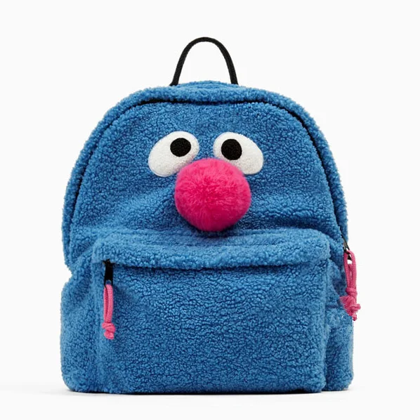 Милый мультяшный рюкзак Elmo с изображением Улица Сезам школьная сумка для женщин