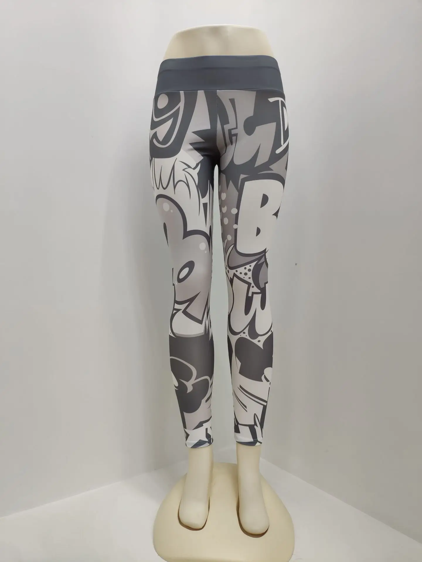 

Digital Printing Cartoon Pattern Ladies New Leggings Fitness Workout Running Breathable Sweat Absorbing Sports Pants Trousers