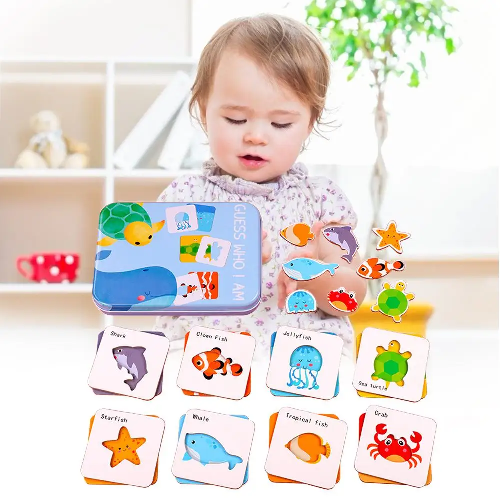 

Durable Cognitive Matching Puzzle Baby Hot Selling Safety Expanding Thinking Jigsaw Board Kids Montessori Educational Toys
