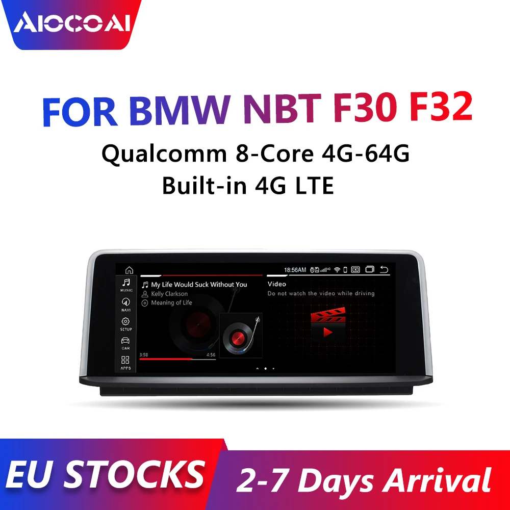 Автомобильный мультимедийный плеер на Android 10 восемь ядер экран 8 дюйма 4G LTE 4 Гб + 64