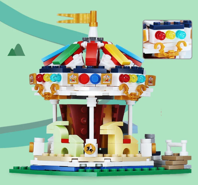 Креативные аттракционы для парка развлечений мини-конструктор moc карусель