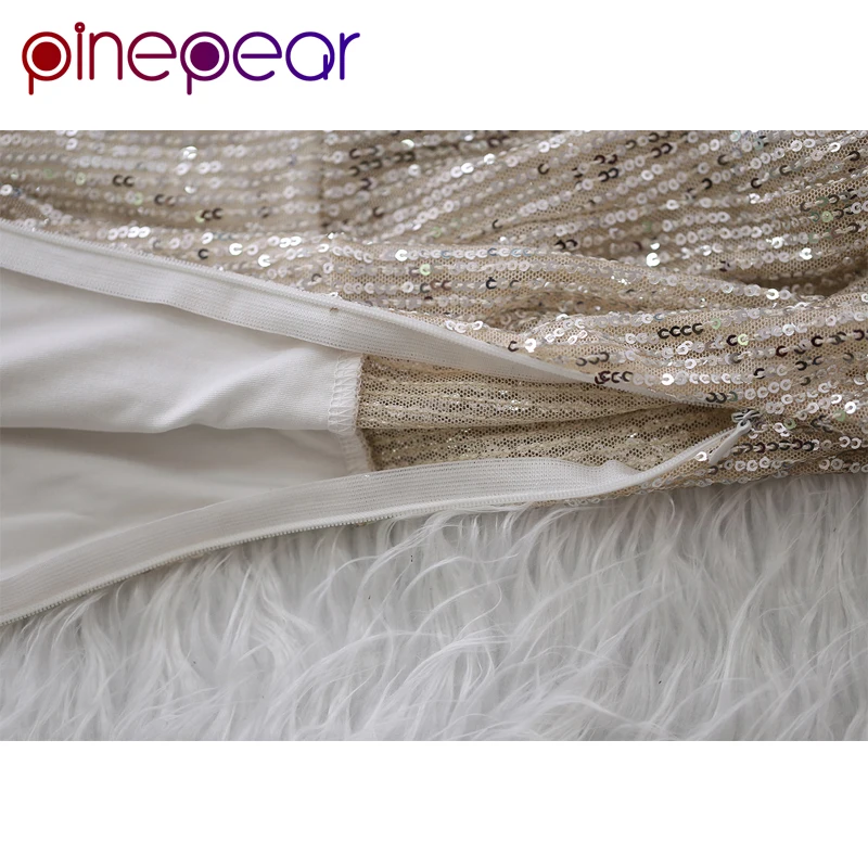 

PinePear Sparkly Sequined Sexy One Shoulder Jumpsuit Skew Neck Night Club Outfits Women Winter Boot Cut Long Romper Dropshipping