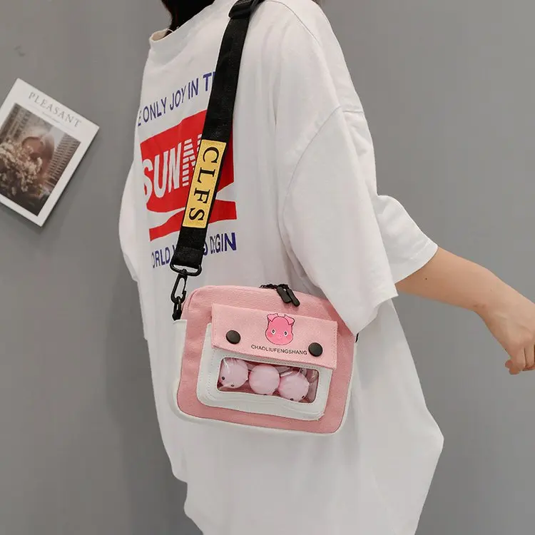 2020 Холст хит сезона прозрачные Покер Мини сумка Мобильный телефон портмоне пара