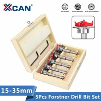 xcan 1 set adjustable wood hole cutter 1520253035mm carpenter forstner drill bit set carbide tipped boring core hole drill