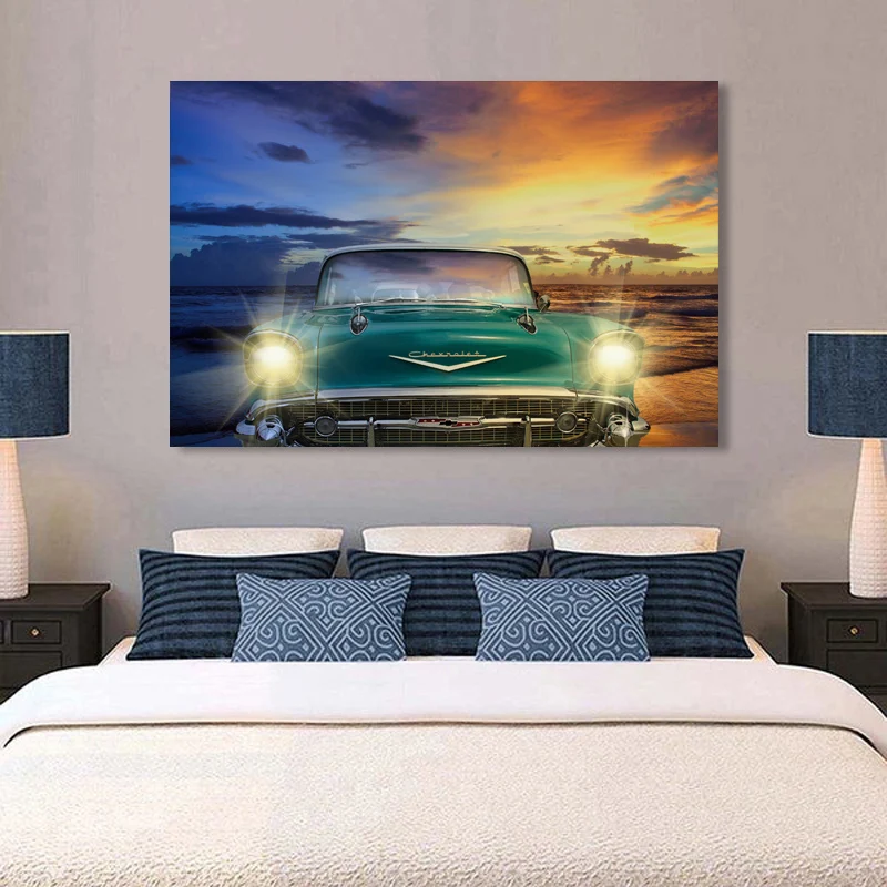 Картины на холсте Шевроле старые классические винтажные настенные