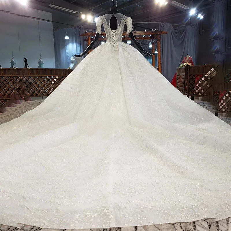 AIJINGYU Silk Dresses Gowns Sexy Weeding For Bride White Long Tail Coutures Gown 2021 Lace Dress Wedding