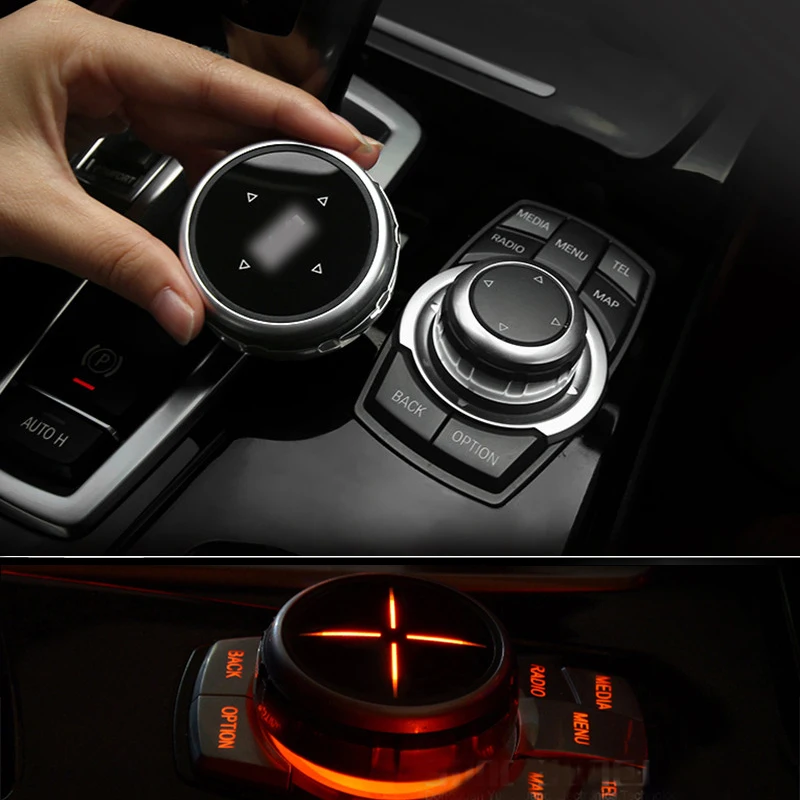 

Car Knob Covers Multimedia for bmw E90 E60 E71 F30 F20 F10 E70 G30 E87 E92 E91 X1 X3 X5 X6 GT E93 F18 E63 5 Key 7 key Button Cap