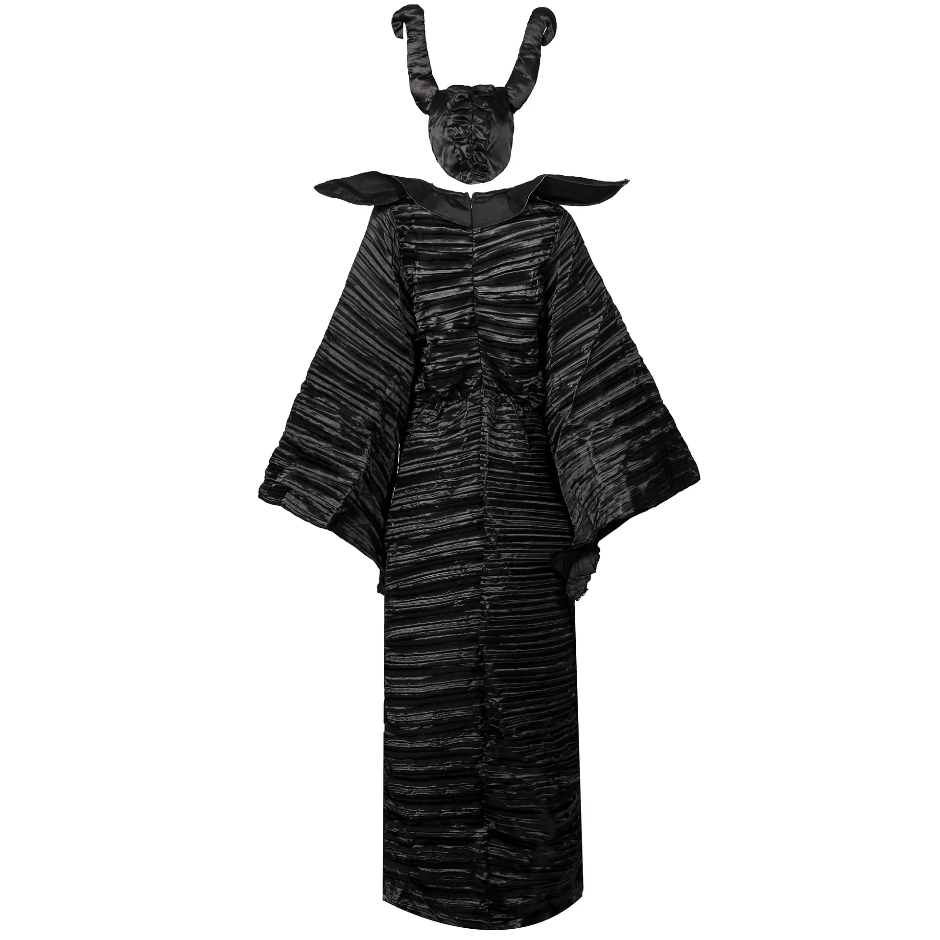 Фильм Спящая красавица Maleficent косплей костюм черный длинное платье Хэллоуин Карнавальная вечеринка, Забавный коврог ведьма платье C57570AD