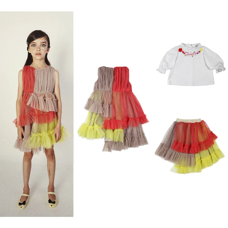 Детский комплект летней одежды Ras 2020 года платья для маленьких девочек кружевная