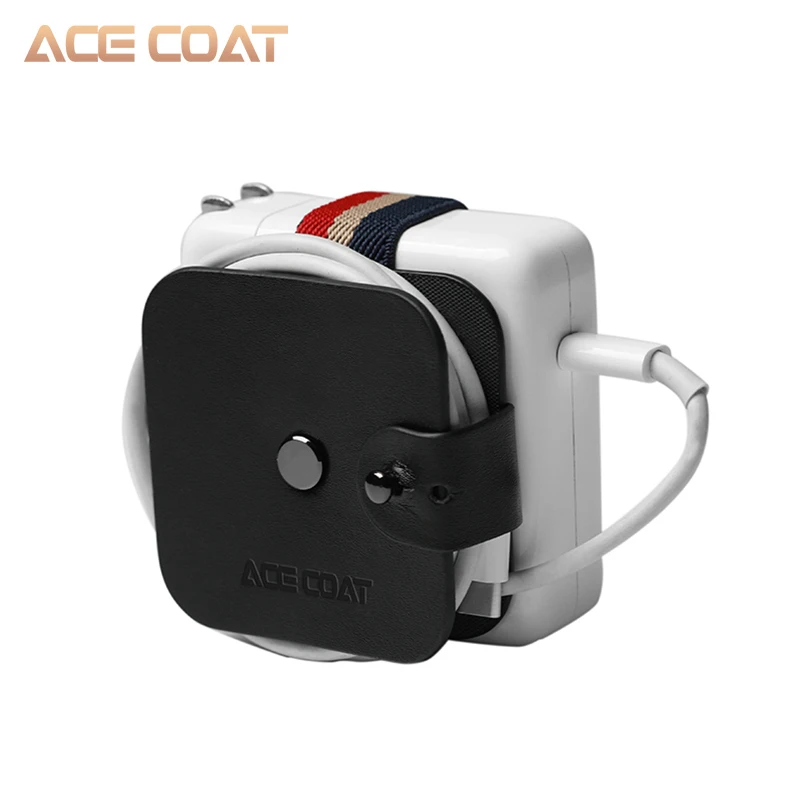 ACECOAT провода моталки для Macbook Air/Macbook Pro зарядное устройство адаптер питания портативный Xiaomi ноутбук провода подачи - Цвет: Black