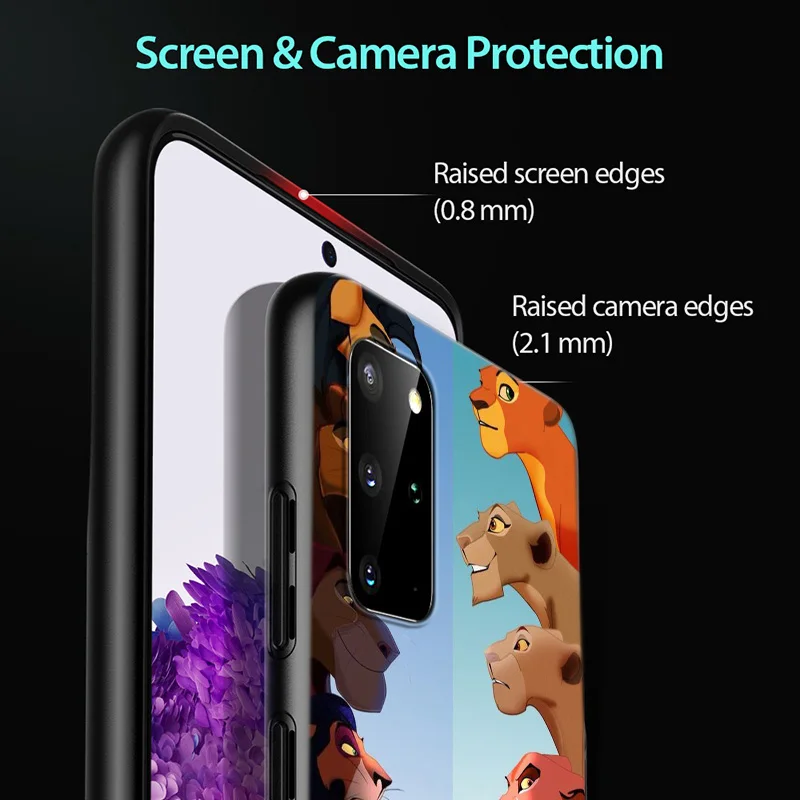 Disney Cartoon Animation The Lion King For Samsung Galaxy A31 A51 A71 A91 A12 A32 A42 A52 A72 A02S TPU Silicone Black Phone Case